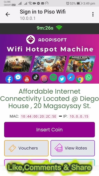 How to Use Piso Wifi Voucher Code - YouTube